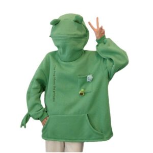 Frog Hoodie oversized Sweatshirt men and women Pullover Style 1