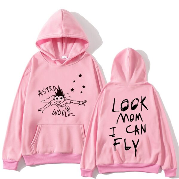 ASTROWORLD Look Mom I Can Fly Hoodie Pink
