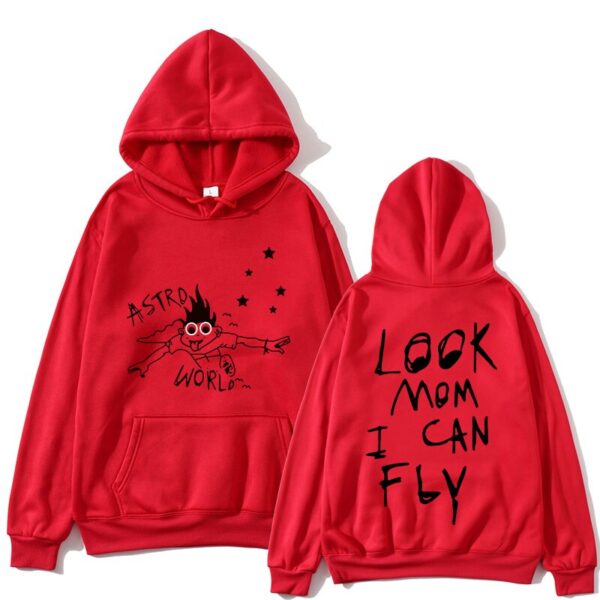 ASTROWORLD Look Mom I Can Fly Hoodie Red
