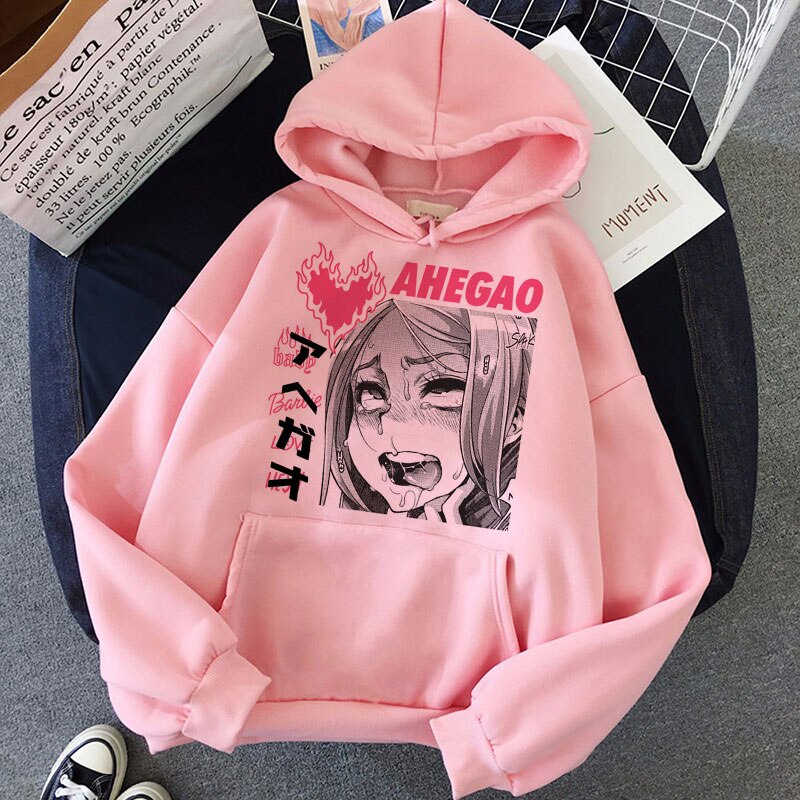 Ahegao Anime Face Pullover Hoodie | Hoodie Outfits