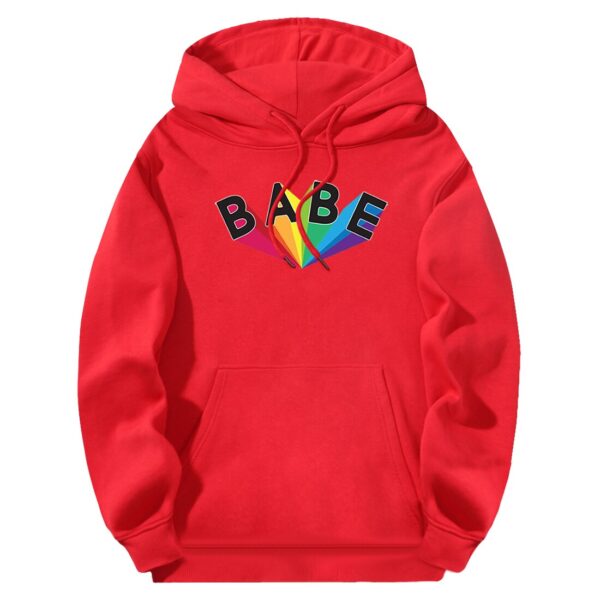Babe Hoodie Moletom Masculino Brand Pullovers Red