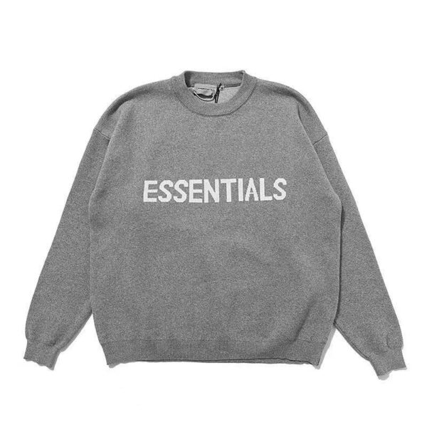 ESSENTIALS Knitted Loose O-Neck Sweater