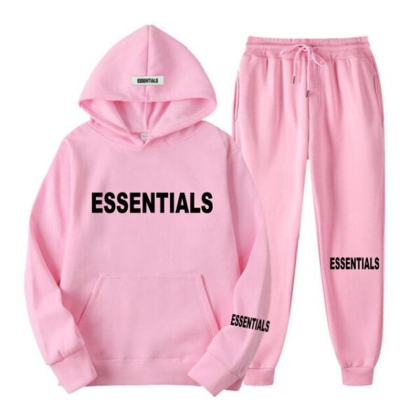 Essentials Hoodie Jogging Sweatshirt Tracksuit Cotton Pink