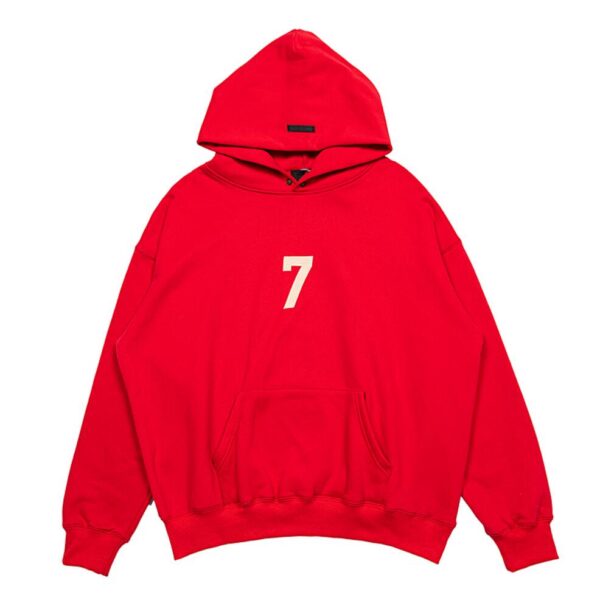 FEAR OF GOD Essentials red sweater hoodie